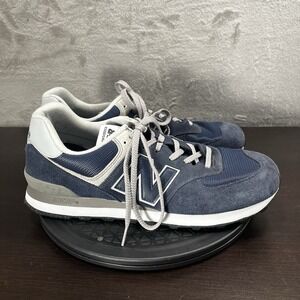 New Balance 574 Classic Mens Size 13D Blue Suede Lace Up Casual Athletic Sneaker